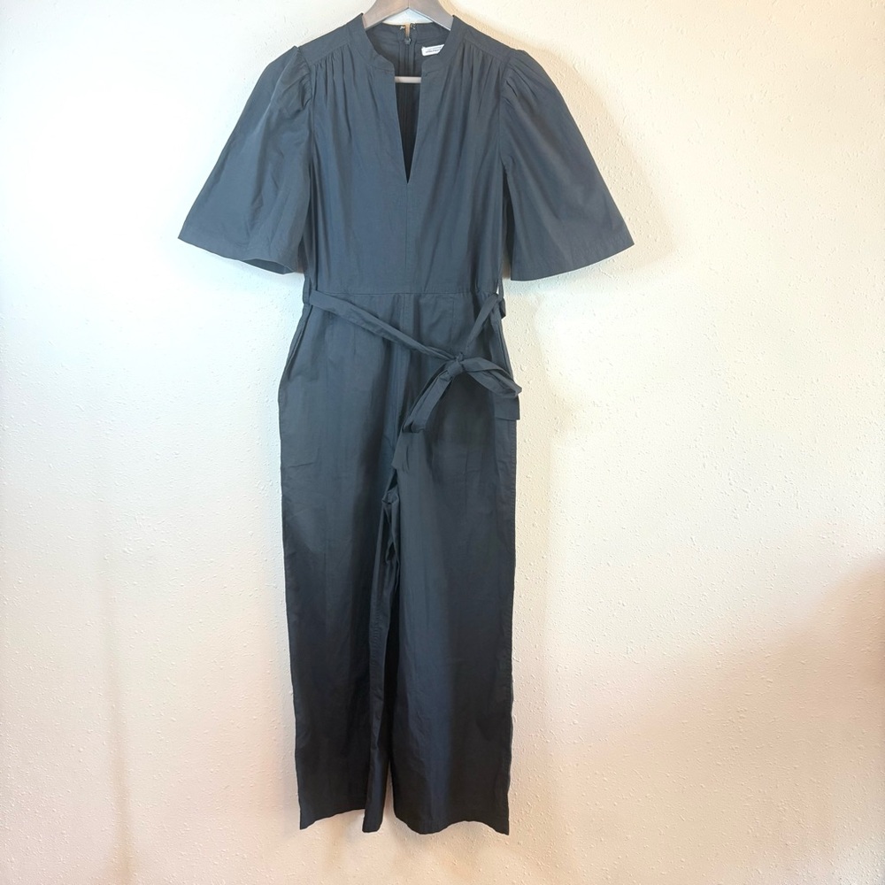 Unsubscribed Women’s Charcoal Short Sleeve Belted Jumpsuit Size 2 NWT
